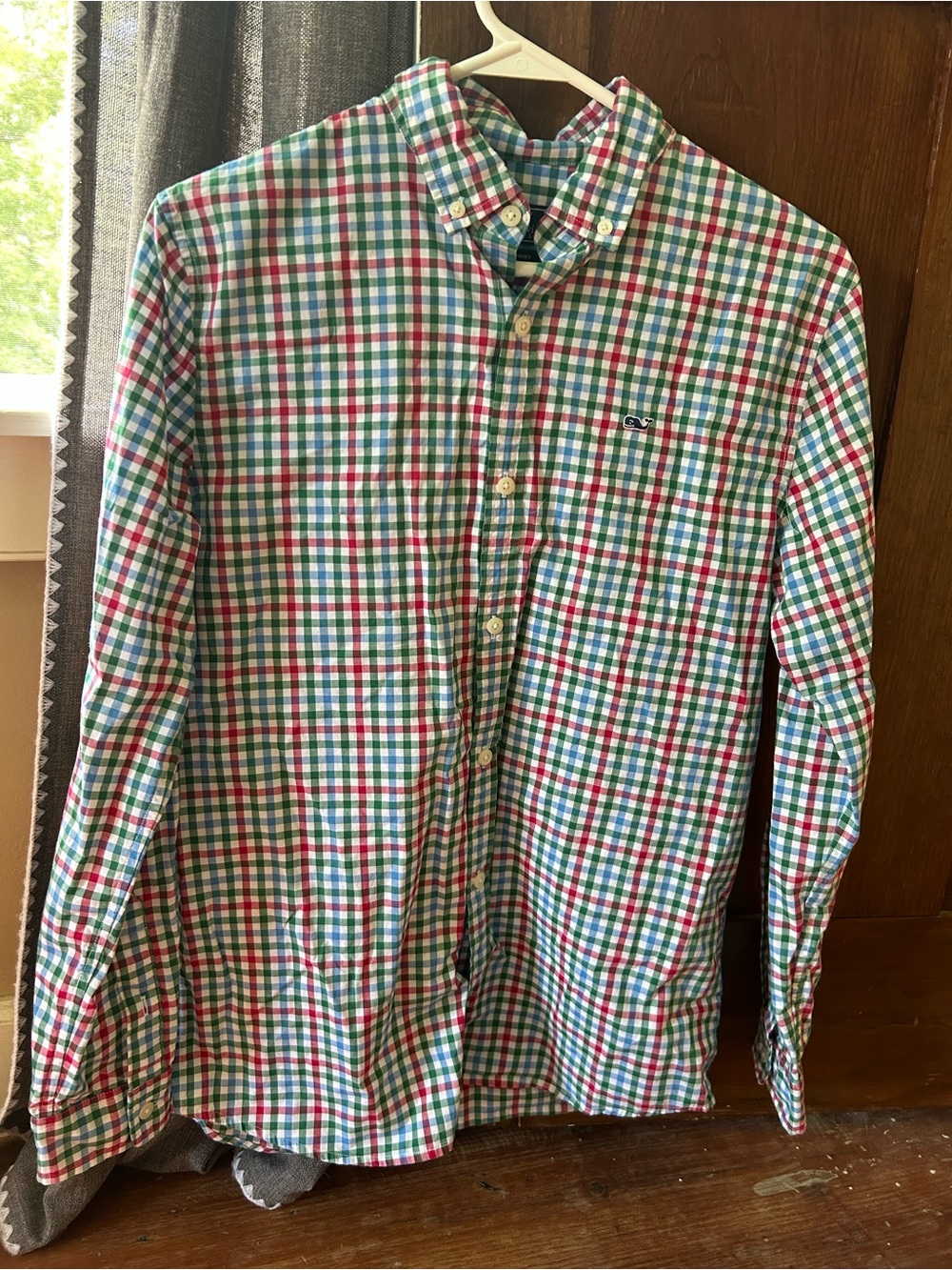 Vineyard Vines Button-Down Gingham Shirt - Red, Green, Blue